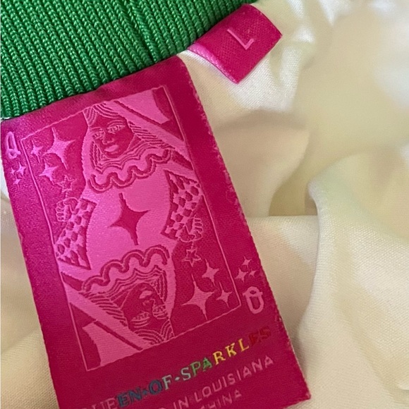 Queen of Sparkles fruit theme sequins mini skirt sz L - Picture 6 of 12